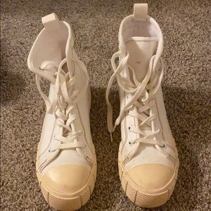 Zara high top canvas sneakers